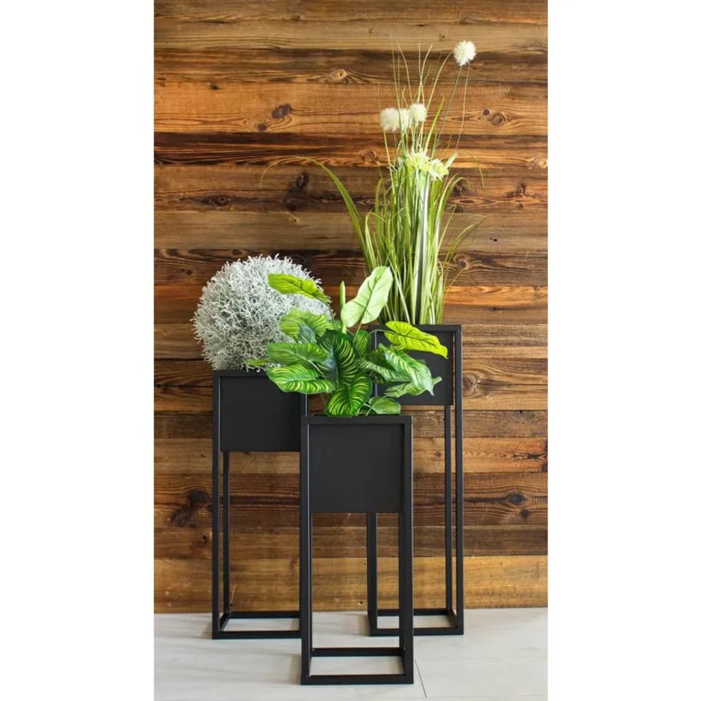 Hs Kollektion Blumenpot auf Standard 50 cm Metallschwarz