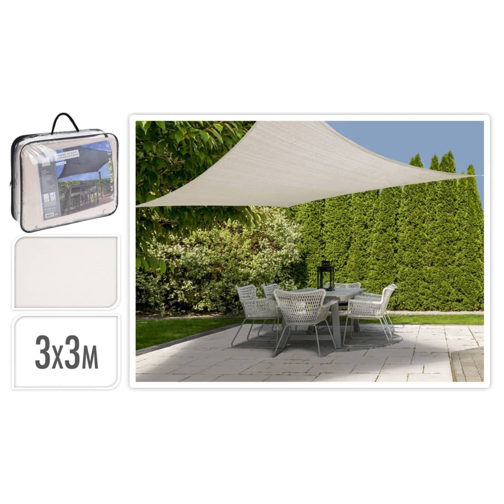 Prograrden Schatten Stoff Quadrat 3x3 m cremefarben