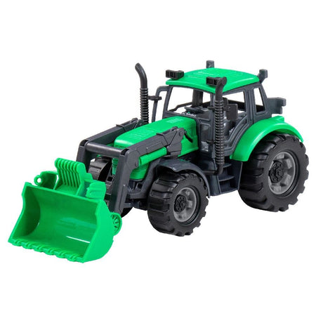 Markenloser Cavallino-Traktor mit Schaufel grün, Maßstab 1:32