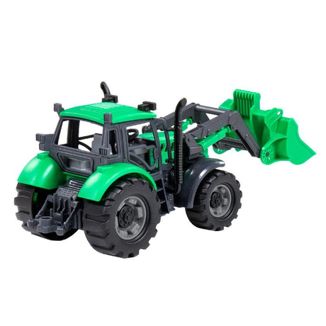 Markenloser Cavallino-Traktor mit Schaufel grün, Maßstab 1:32