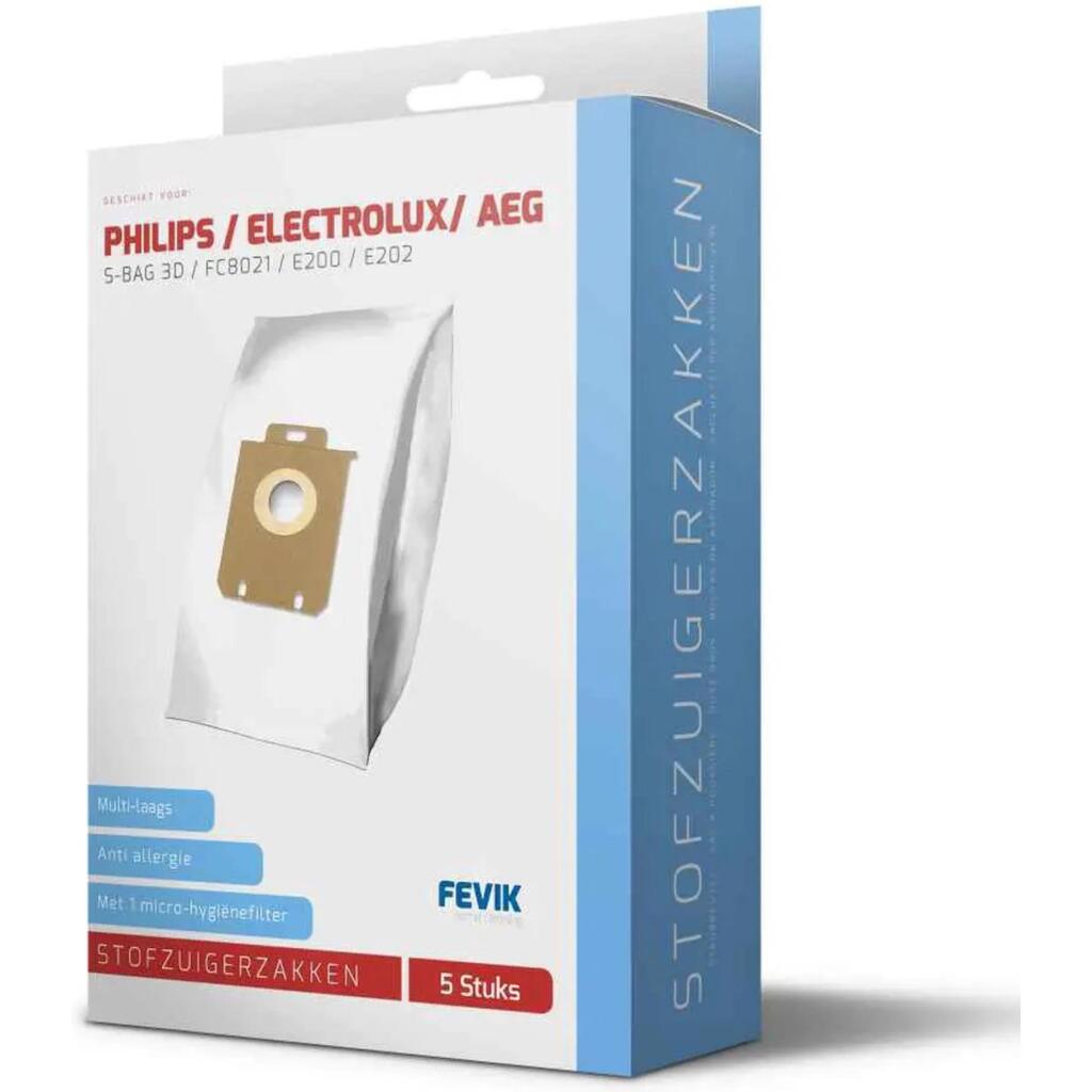 Fevik Staubsaugerbeutel Philips AEG Sbag 5 Stück