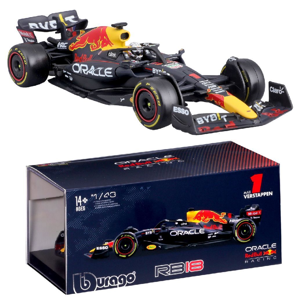 Bburago Red Bull Max Verstappen RB18 Formel 1 Saison 2022
