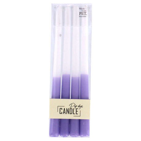 Andere Marken Dip Dye Kerzenwachs Flieder 30,5x2,2 cm 4 Stück