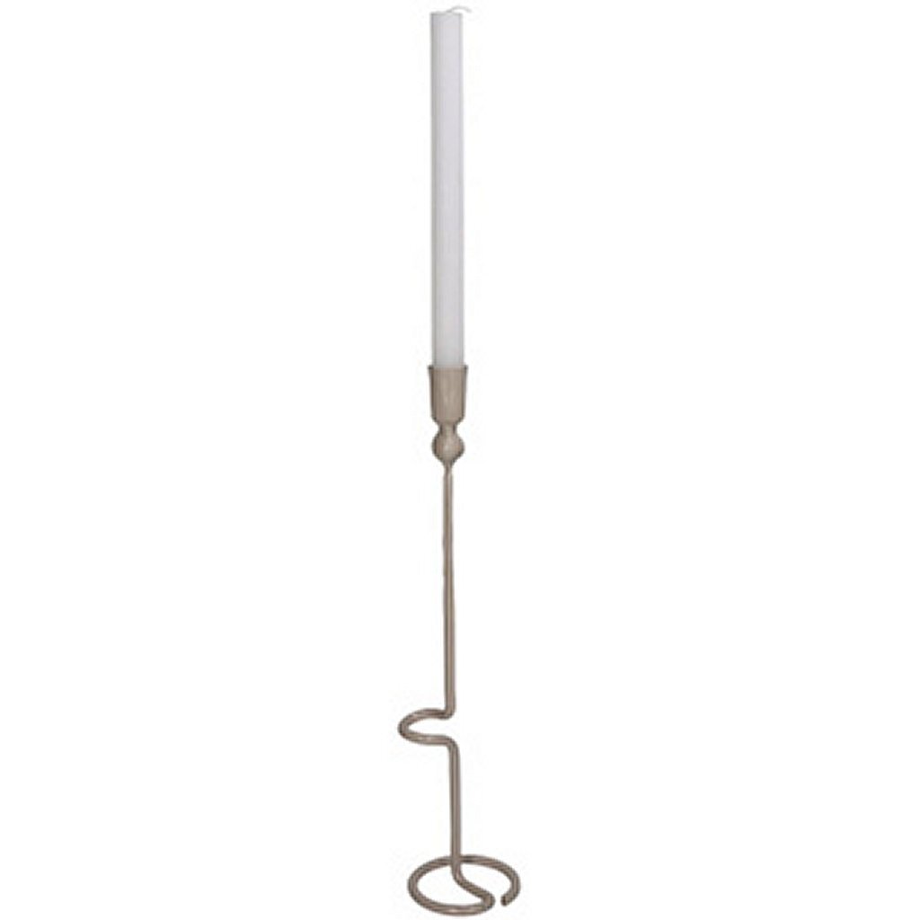 No brand Weihnachtskerzenhalter Metall beige 8x8x40 cm