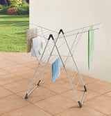 Tomado-Metaltex Vento 25 Wäscheständer 133x109x58 cm silber 25m Trockenlänge