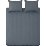 Ten Cate Baumwollsatin-Einzelbettbezug, gestreift, 140 x 200, 220 cm, dunkelblau