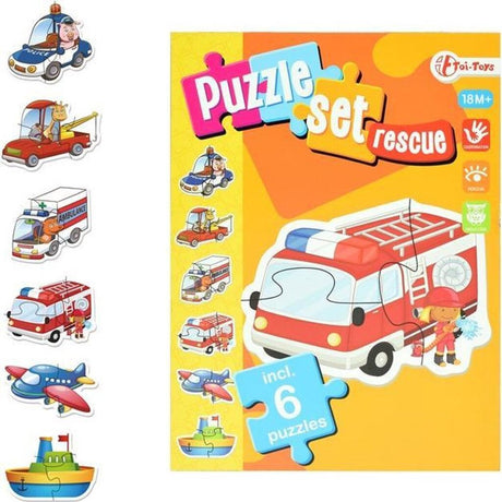 Toi-Toys Spiele Rätsel Set Emergency Services Junior Cardboard 15 Teile