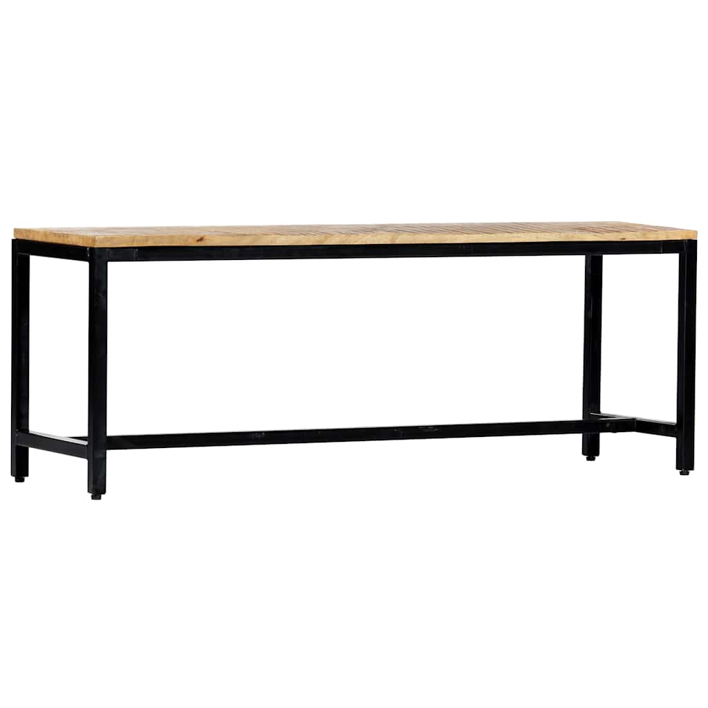 Vidaxl eetbank 120 cm massief ruw mangohout