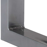 Vidaxl wandtafel 115x35x76 cm massief acaciahout en ijzer