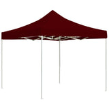 Vidaxl Partytent professionell faltbar 3x3 M Aluminium Weinrood