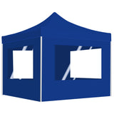 Vidaxl Partytent faltbar mit Wänden 3x3 m Aluminiumblau