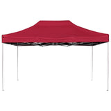 Vidaxl Partytent professionell faltbar 4,5 x 3 m Aluminiumweinrot