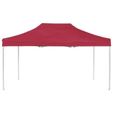 Vidaxl Partytent professionell faltbar 4,5 x 3 m Aluminiumweinrot