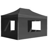 Vidaxl Partytent faltbar mit Wänden 4,5 x 3 m Aluminium -Anthrazit
