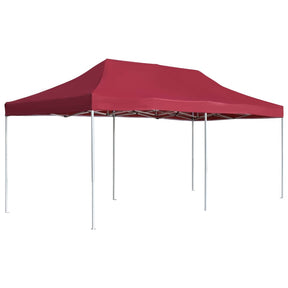 Vidaxl Partytent professionell faltbar 6x3 M Aluminium Weinrood
