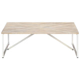 Vidaxl salontafel 110x110x36 cm massief mangohout