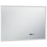 Vidaxl Badezimmerspiegel LED mit Berührungssensor und Zeitanzeige 100x60 cm
