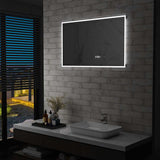 Vidaxl Badezimmerspiegel LED mit Berührungssensor und Zeitanzeige 100x60 cm