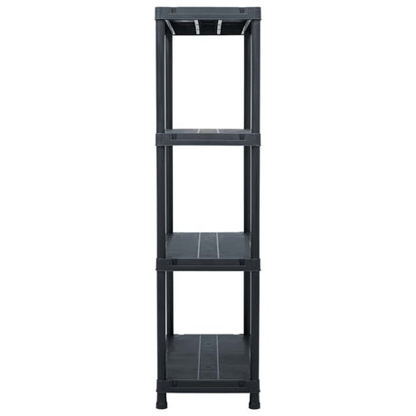 Vidaxl opbergrek 100 kg 60x30x138 cm kunststof zwart