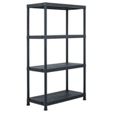 VIDAXL -LAARTRABE 200 kg 80x40x138 cm Kunststoff schwarz