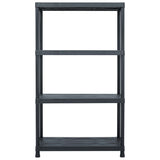 VIDAXL -LAARTRABE 200 kg 80x40x138 cm Kunststoff schwarz