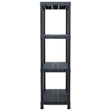 VIDAXL -LAARTRABE 200 kg 80x40x138 cm Kunststoff schwarz