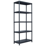VIDAXL -LAGE RARK 500 kg 90x60x180 cm Kunststoff schwarz