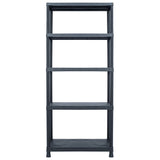 VIDAXL -LAGE RARK 500 kg 90x60x180 cm Kunststoff schwarz