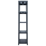 VIDAXL -LAGE RARK 500 kg 90x60x180 cm Kunststoff schwarz