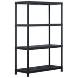 VIDAXL -LAGE RARK 220 kg 90x40x138 cm Kunststoff schwarz