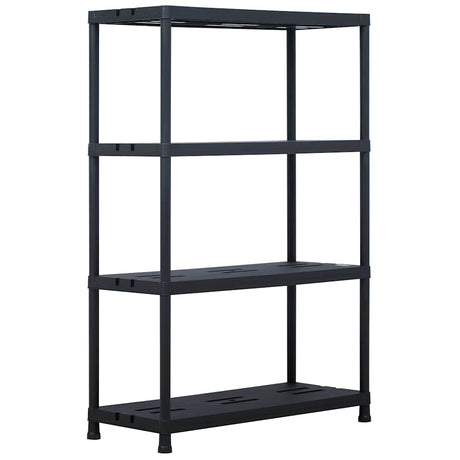 VIDAXL -LAGE RARK 220 kg 90x40x138 cm Kunststoff schwarz