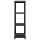 VIDAXL -LAGE RARK 220 kg 90x40x138 cm Kunststoff schwarz