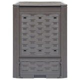 Vidaxl -Kompostbehälter 300 L 60x60x83 cm Plastik Rattan Braun