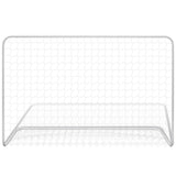 VidaXL Fußballtore 2 Stück mit Netzen 182x61x122 cm Stahl weiß