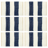 VIDAXL -Taschen 6 St. Chindi gestreift 30 x 45 cm blau und weiß