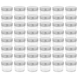Vidaxl jampotten met zilverkleurige deksels 48 st 110 ml glas