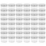Vidaxl jampotten met zilverkleurige deksels 48 st 110 ml glas