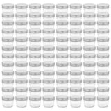 Vidaxl jampotten met zilverkleurige deksels 96 st 110 ml glas