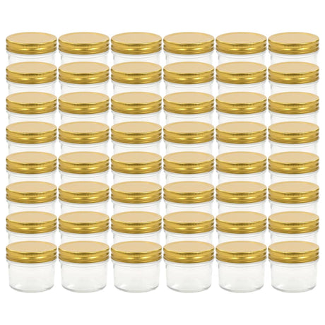 Vidaxxl Marmeladengläser mit goldfarbenem Deckel 48 Stück 110 ml Glas