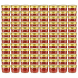 Vidaxl jampotten met goudkleurige deksels 96 st 110 ml glas