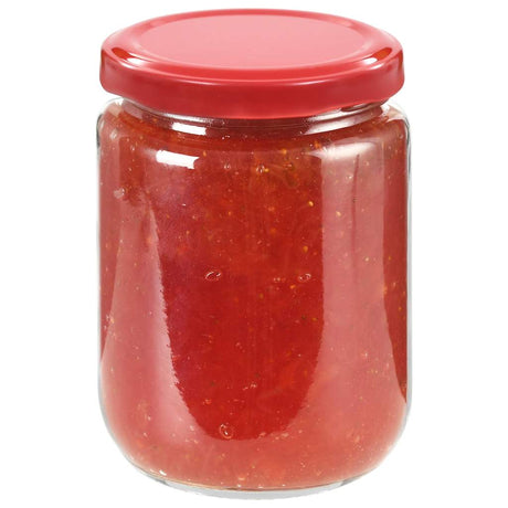 Vidaxl -Marmeladengläser mit roten Deckeln 48 Stcs 230 ml Glas