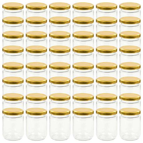 Vidaxxl Marmeladengläser mit goldfarbenem Deckel 48 Stück 230 ml Glas
