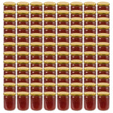 Vidaxl -Marmeladengläser mit goldfarbenen Deckeln 96 ST 230 ml Glas