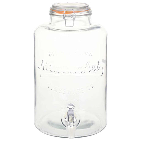 Vidaxl Wasserspender xxl mit Wasserhahn 8 l Glas transparent