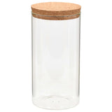 Vidaxl -Aufbewahrungstöpfe mit Korkdeckel 6 ST 1100 ml Glas
