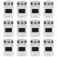 Vidaxl -Speichertöpfe mit Aufklebern 12 ST 300 ml