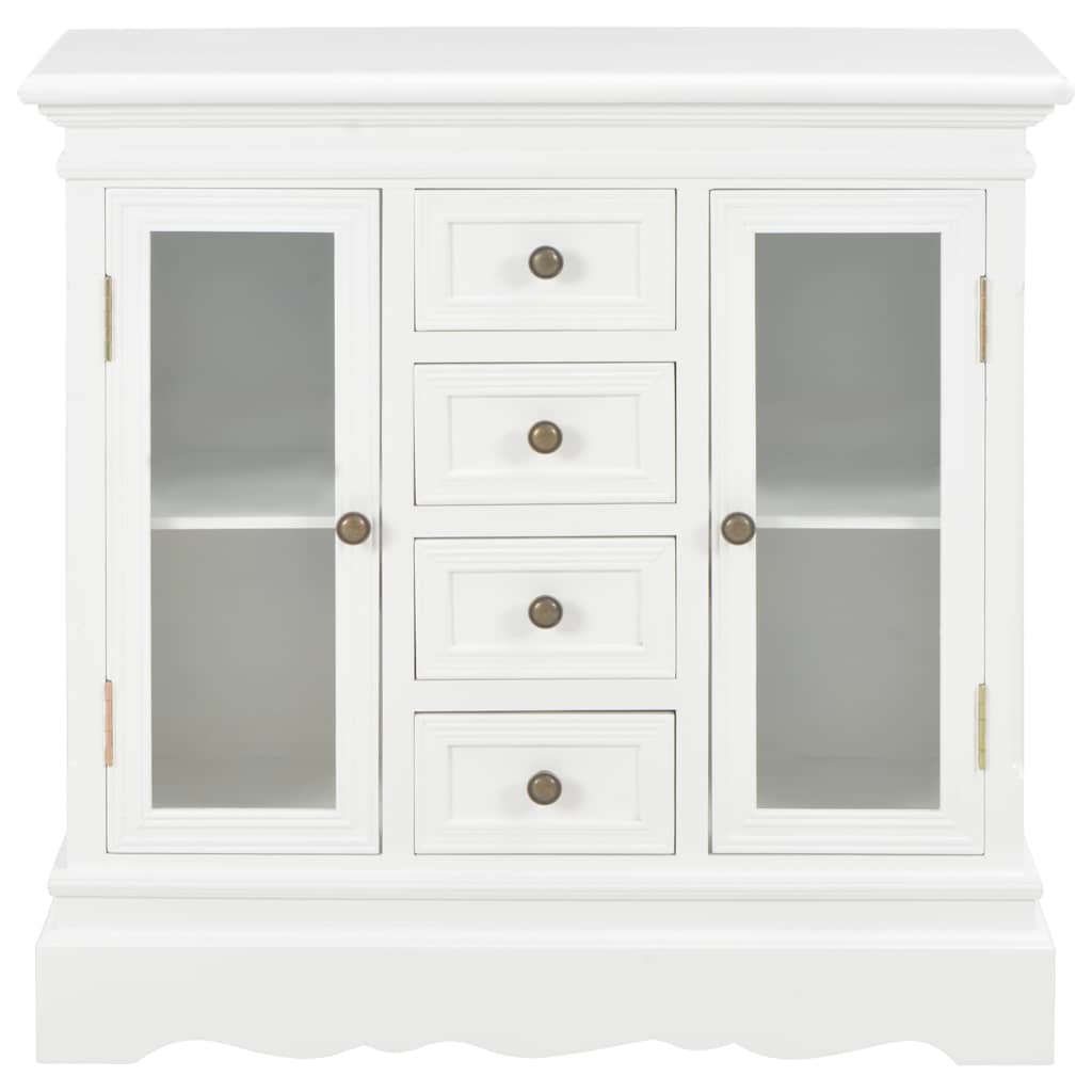 Vidaxl dressoir 70x28x70 cm massief grenenhout wit
