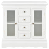 Vidaxl dressoir 70x28x70 cm massief grenenhout wit