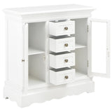Vidaxl dressoir 70x28x70 cm massief grenenhout wit
