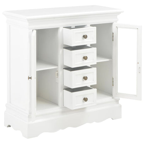 Vidaxl dressoir 70x28x70 cm massief grenenhout wit